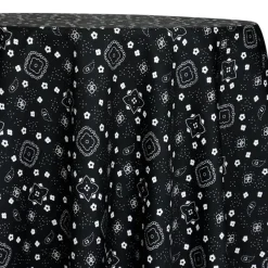 Bandana (Poly Print) Table Linen in Black