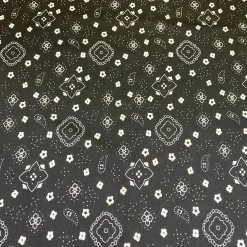 Bandana (Poly Print) Table Napkin in Black