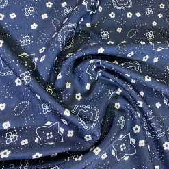Bandana (Poly Print) Table Napkin in Navy