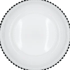 Beaded - Glass Charger Plate in Black (Item # 0239)