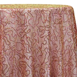 Bedazzle Table Linen in Red and Gold