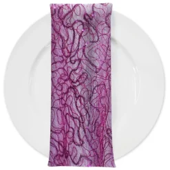 Bedazzle (w/ Poly Lining) Table Napkin in Fuchsia