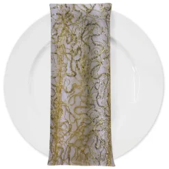 Bedazzle (w/ Poly Lining) Table Napkin in Gold 18K