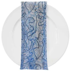 Bedazzle (w/ Poly Lining) Table Napkin in Turquoise