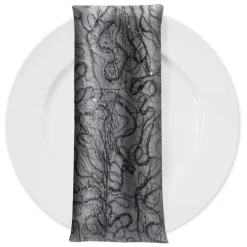 Bedazzle (w/ Poly Lining) Table Napkin in Charcoal