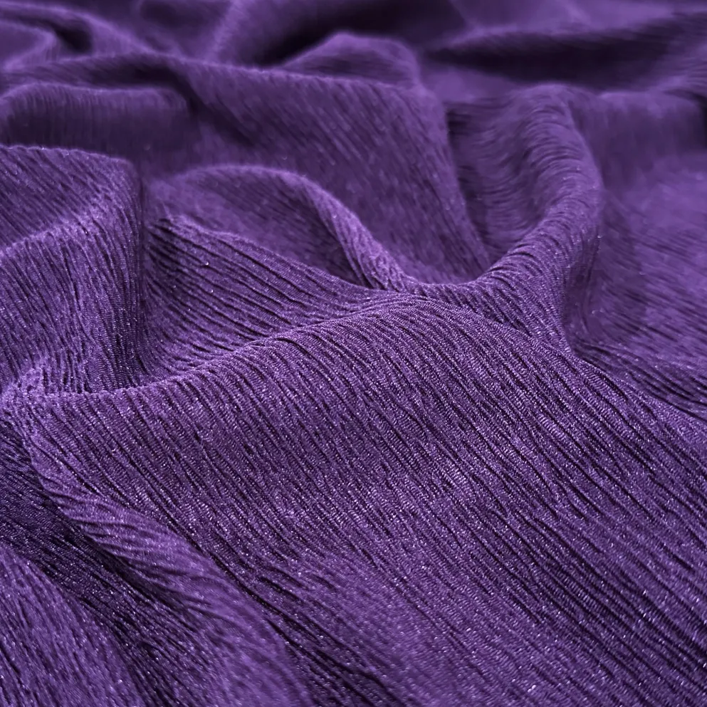 Bella Crepe Table Linen in Purple