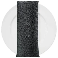 Bella Crepe Table Napkin in Black