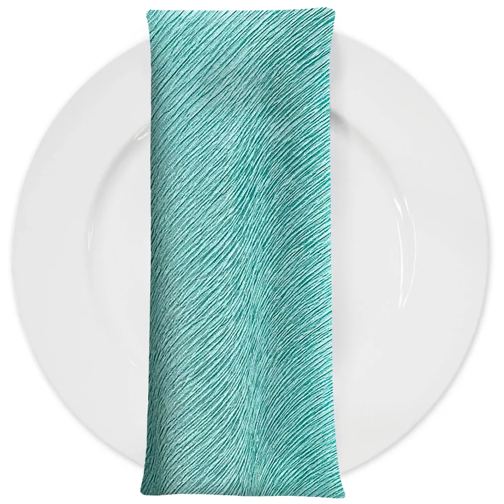Bella Crepe Table Napkin in Teal Green