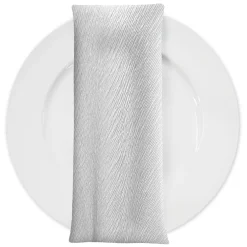 Bella Crepe Table Napkin in White