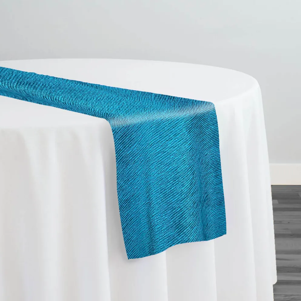 Bella Crepe Table Runner in Turquoise