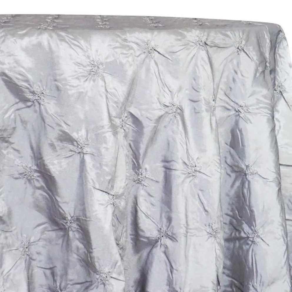 Belly Button (Pinwheel) Table Linen in Silver