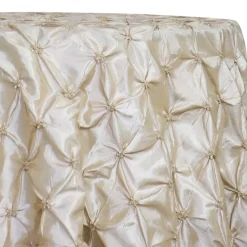 Belly Button (Pinwheel) Table Linen in Champagne