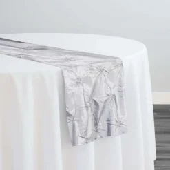 Belly Button (Pinwheel) Table Runner in Silver