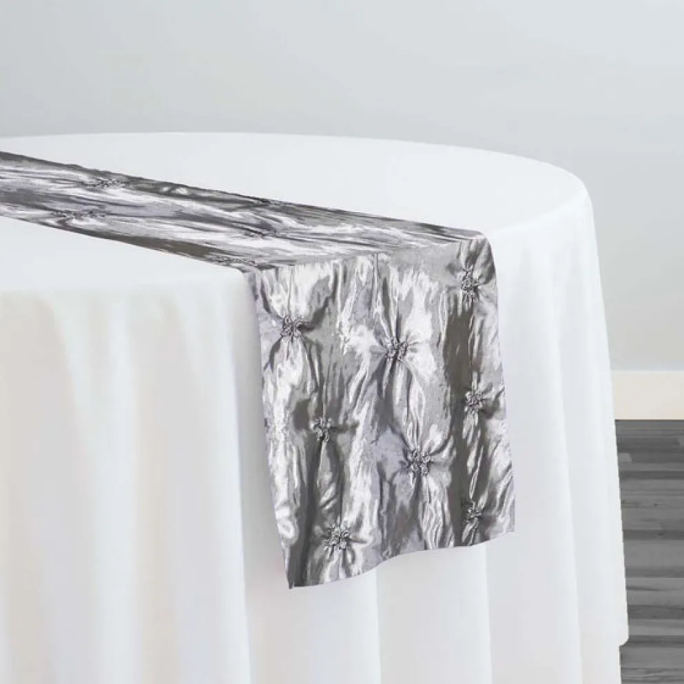 Belly Button (Pinwheel) Table Runner in Charcoal