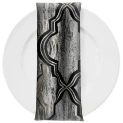 Bentley Jacquard Table Napkin in Black
