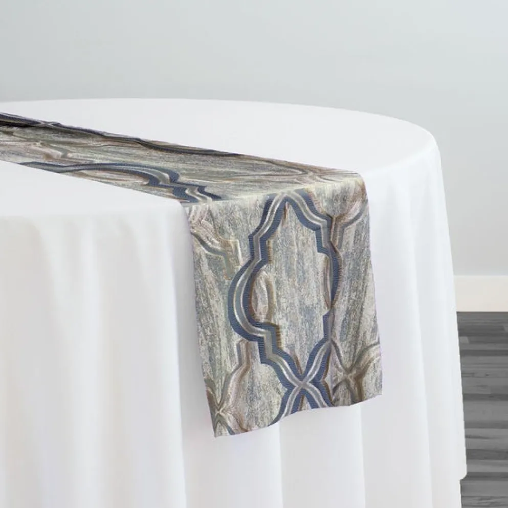 Bentley Jacquard Table Runner in Silver