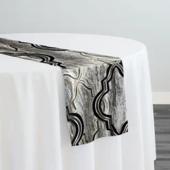 Bentley Jacquard Table Runner in Black