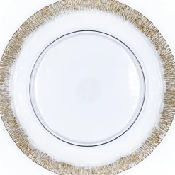 Birch - Glass Charger Plate in Gold (Item # 0298)