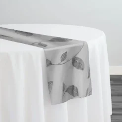 Birch Leaf Table Runner in Grey