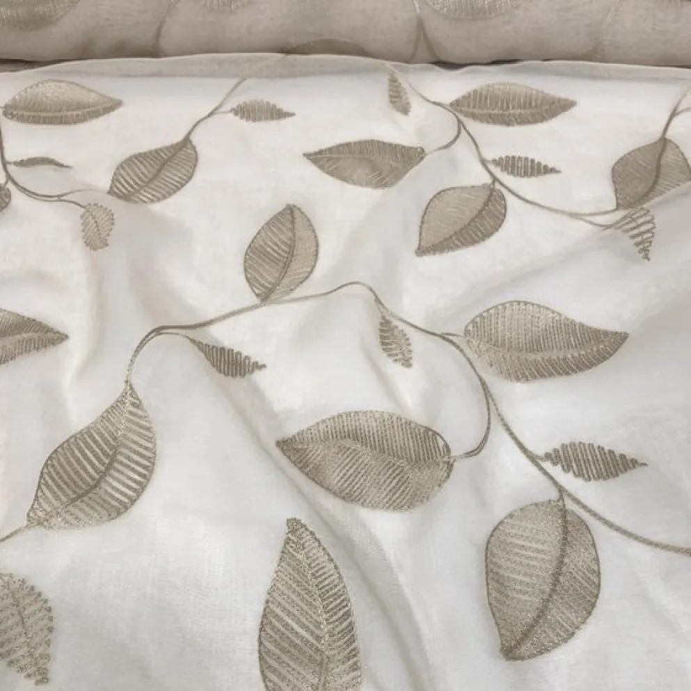 Birch Leaf Table Runner in Taupe