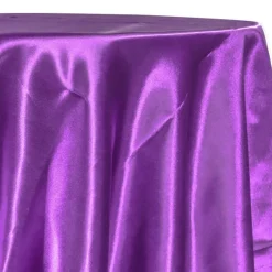 Bridal Satin Table Linen in Plum 555