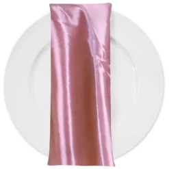 Bridal Satin Table Napkin in Dusty Rose 317