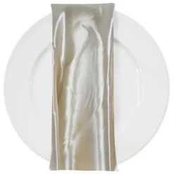 Bridal Satin Table Napkin in Ivory 112