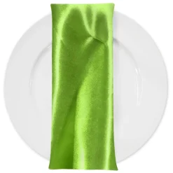 Bridal Satin Table Napkin in Lime Green 38