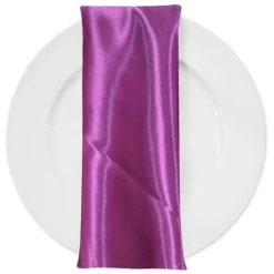 Bridal Satin Table Napkin in Magenta 592