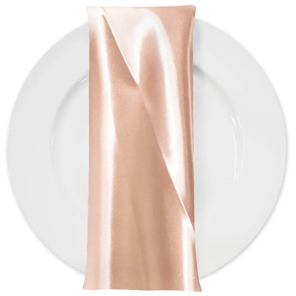 Bridal Satin Table Napkin in Peach 178