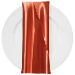 Bridal Satin Table Napkin in Rust 735