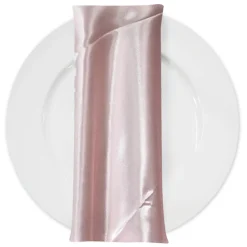 Bridal Satin Table Napkin in Rose Powder 318