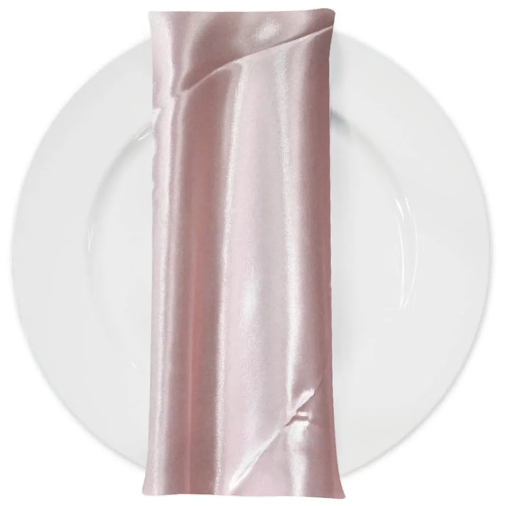 Bridal Satin Table Napkin in Rose Powder 318