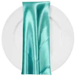 Bridal Satin Table Napkin in Teal Green 211