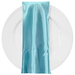 Bridal Satin Table Napkin in Turquoise 141