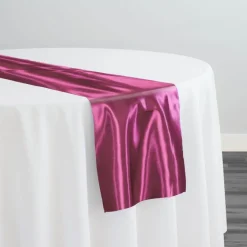 Bridal Satin Table Runner in Guava 160
