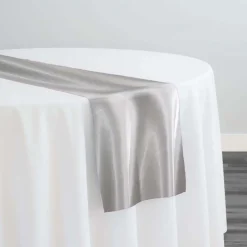Bridal Satin Table Runner in Off White 105
