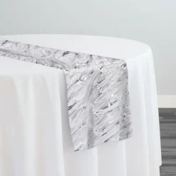 Brilliant Sheer Sequins Table Runner in White