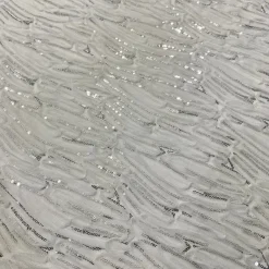Brilliant Sheer Sequins Table Runner in White