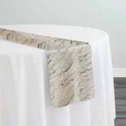 Brilliant Sheer Sequins Table Runner in Champagne