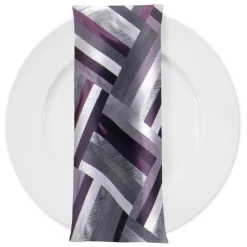Broadway Jacquard (Reversible) Table Napkin in Eggplant