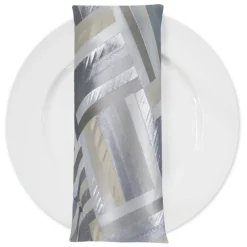 Broadway Jacquard (Reversible) Table Napkin in Silver