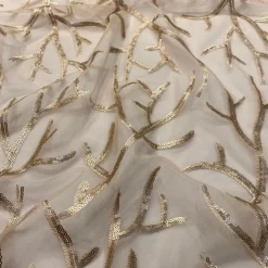 Brooks Sequins Table Linen in Champagne