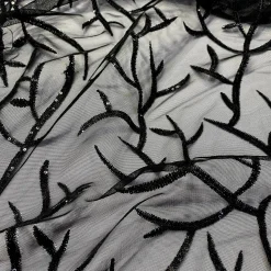 Brooks Sequins Table Linen in Black