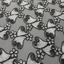 Butterfly Lace Table Linen in Black