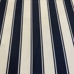 Cabana Stripe (Slub Print) Table Runner in Black / White