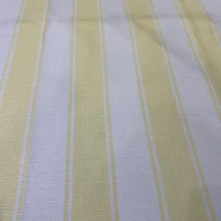 Cabana Stripe (Slub Print) Table Runner in Yellow / White