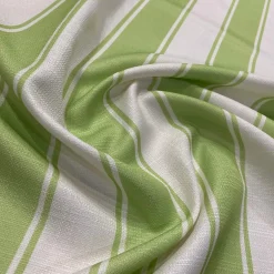 Cabana Stripe (Slub Print) Table Napkin in Green / White
