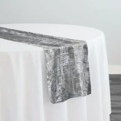 Calypso Jacquard (Reversible) Table Runner in Silver