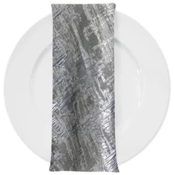 Calypso Jacquard (Reversible) Table Napkin in Silver